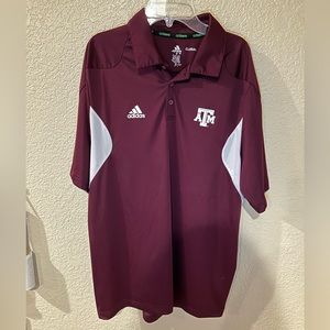 Texas A&M Adidas Adizero Climalite Maroon Polo - Men’s M
